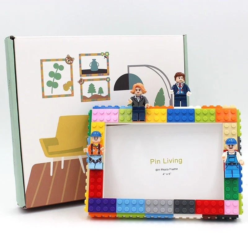 DIY Children's Building Block Photo Frame - - #tag1#