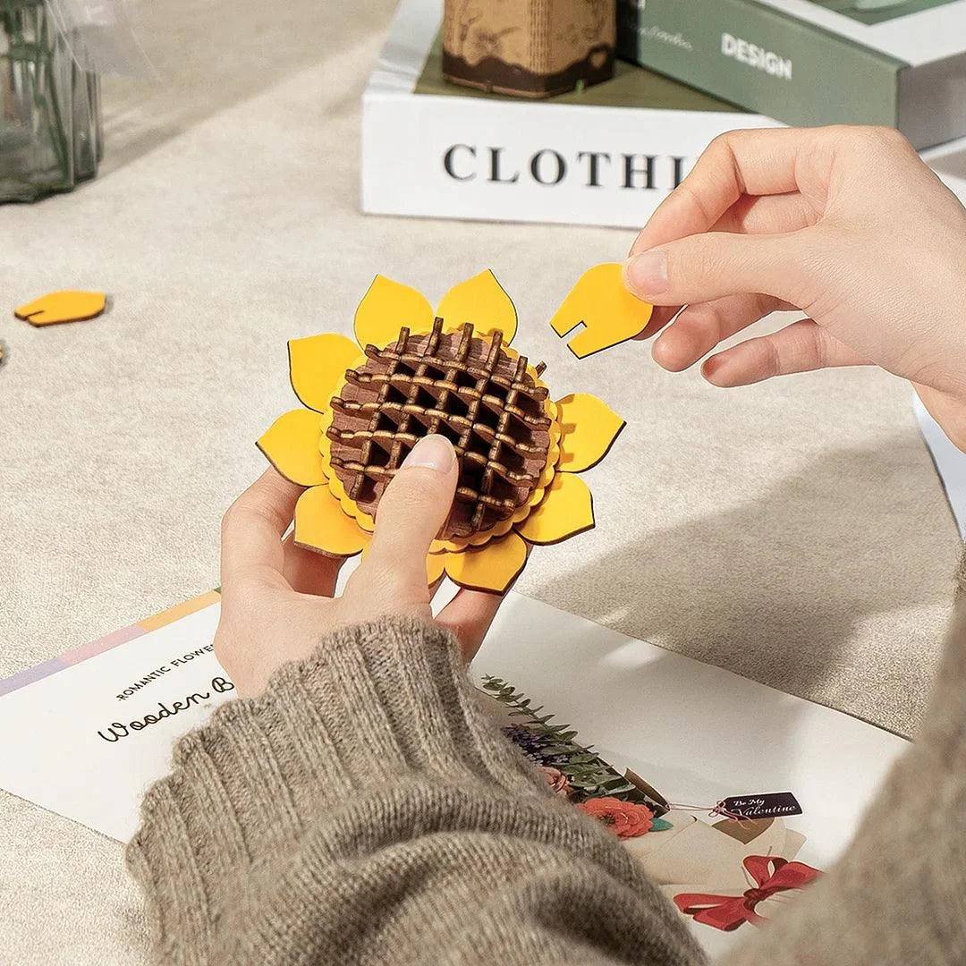 DIY Flower Bouquet Wooden Floral Jigsaw -  - #tag1#