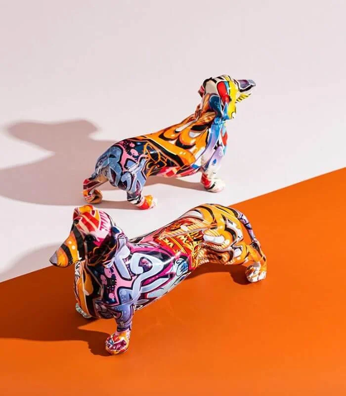 Dachshund_Sculpture_Graffiti_Style_Living_Room_Decoration_Resin_-_-_tag1_-4191144 Dachshund Sculpture Graffiti Style Living Room Decoration Resin - - #tag1#