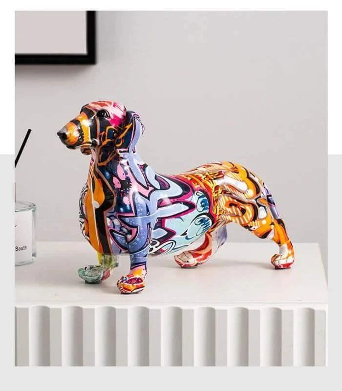 Dachshund_Sculpture_Graffiti_Style_Living_Room_Decoration_Resin_-_-_tag1_-4191148 Dachshund Sculpture Graffiti Style Living Room Decoration Resin - - #tag1#