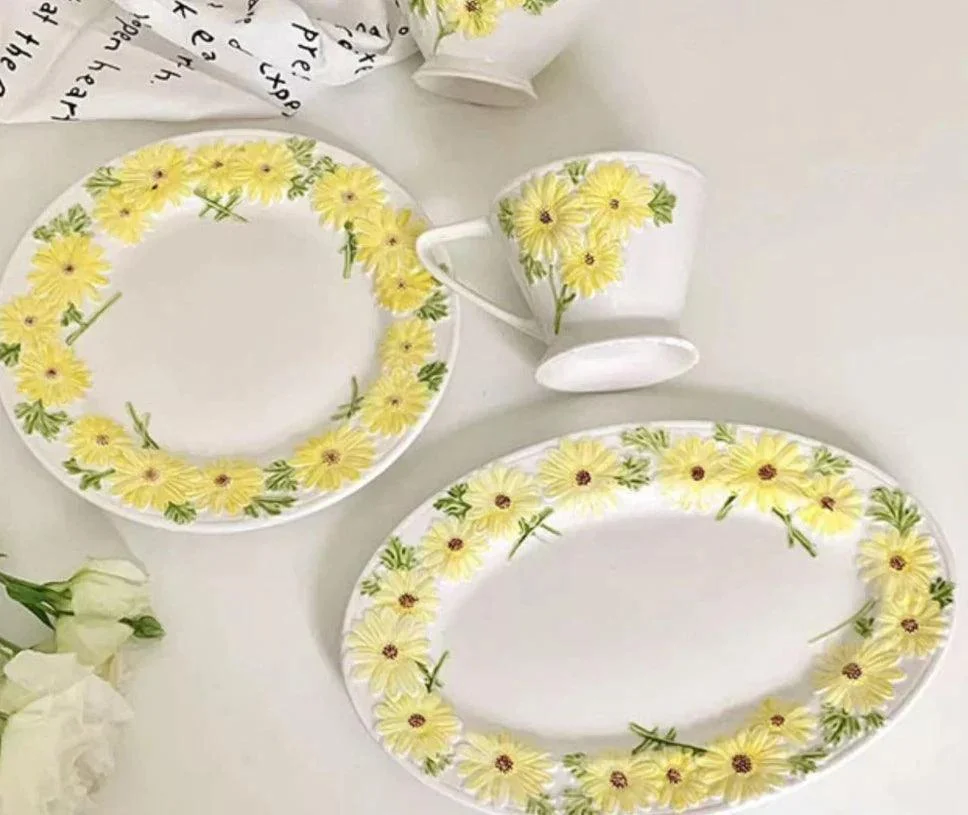 Daisy_Dinnerware_Set_Underglaze_Ceramic_Plates_-_-4176326 Daisy Dinnerware Set Underglaze Ceramic Plates -