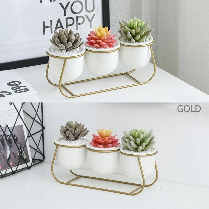 Daja - Modern White Ceramic Flower Pots -  - #tag1#