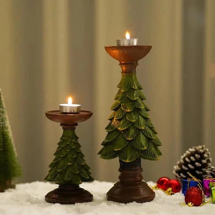 Dark_Green_Christmas_Tree_Candle_Holder_-_-4177009 Dark Green Christmas Tree Candle Holder -