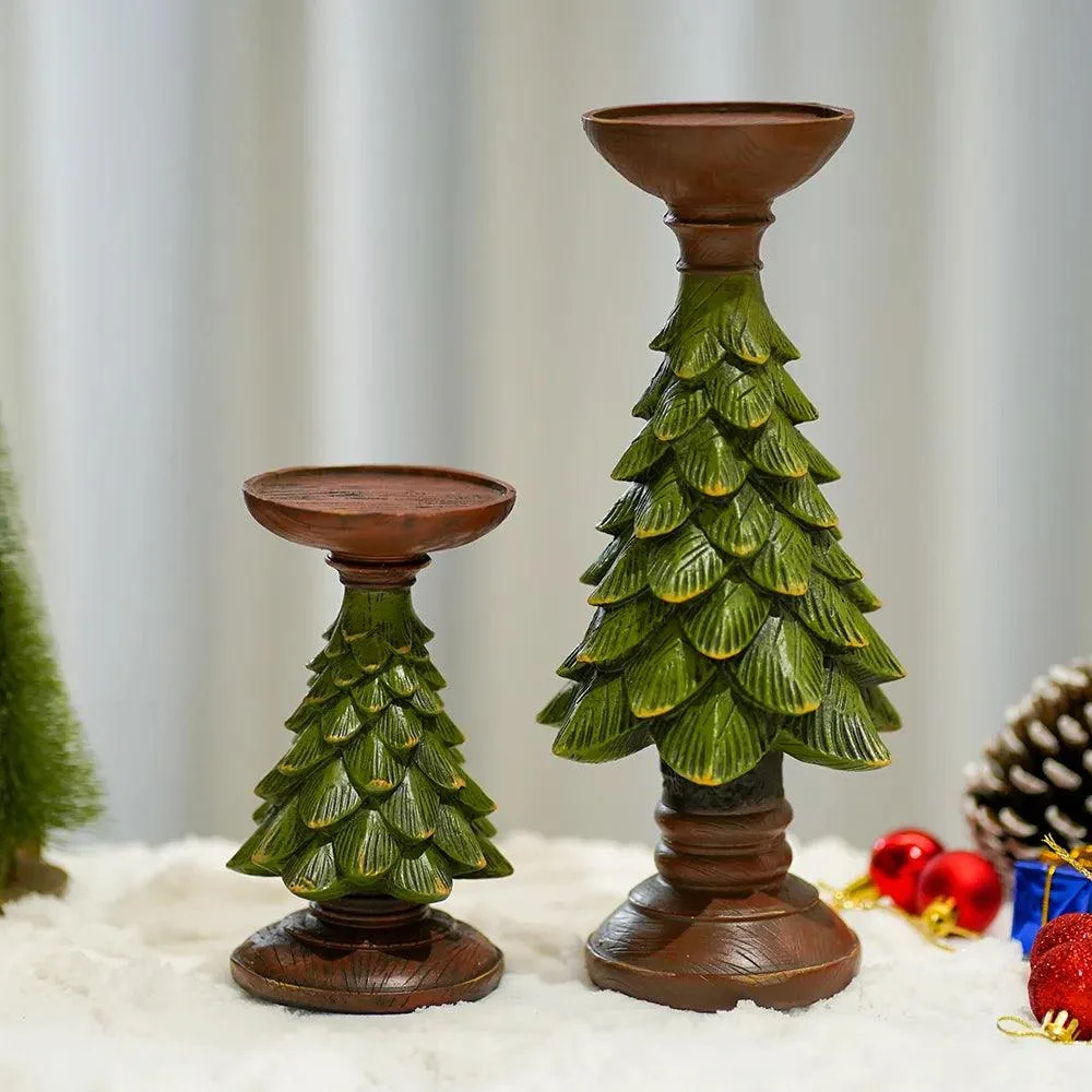 Dark_Green_Christmas_Tree_Candle_Holder_-_-4177014 Dark Green Christmas Tree Candle Holder -