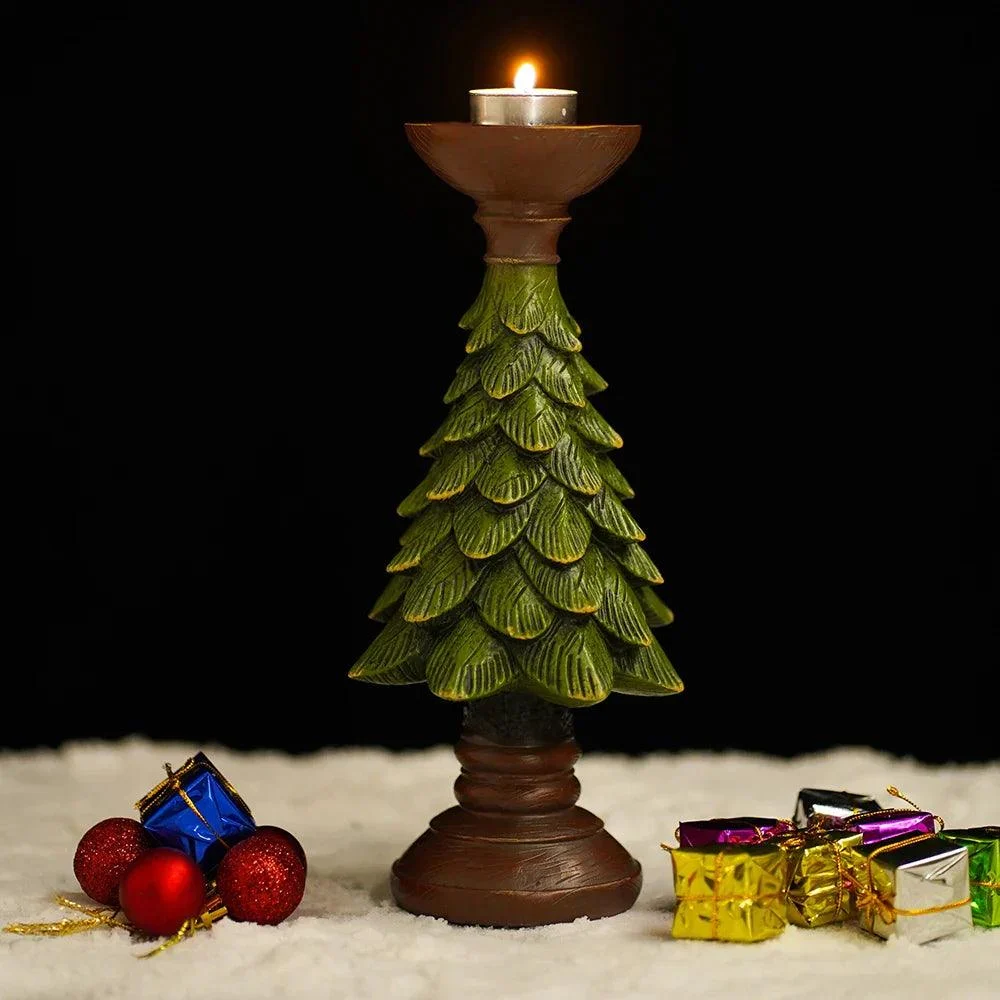 Dark_Green_Christmas_Tree_Candle_Holder_-_-4177023 Dark Green Christmas Tree Candle Holder -