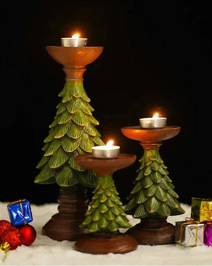Dark_Green_Christmas_Tree_Candle_Holder_-_-4177028 Dark Green Christmas Tree Candle Holder -