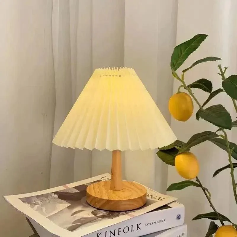 Decorative Pleated Table Lamp - - #tag1#