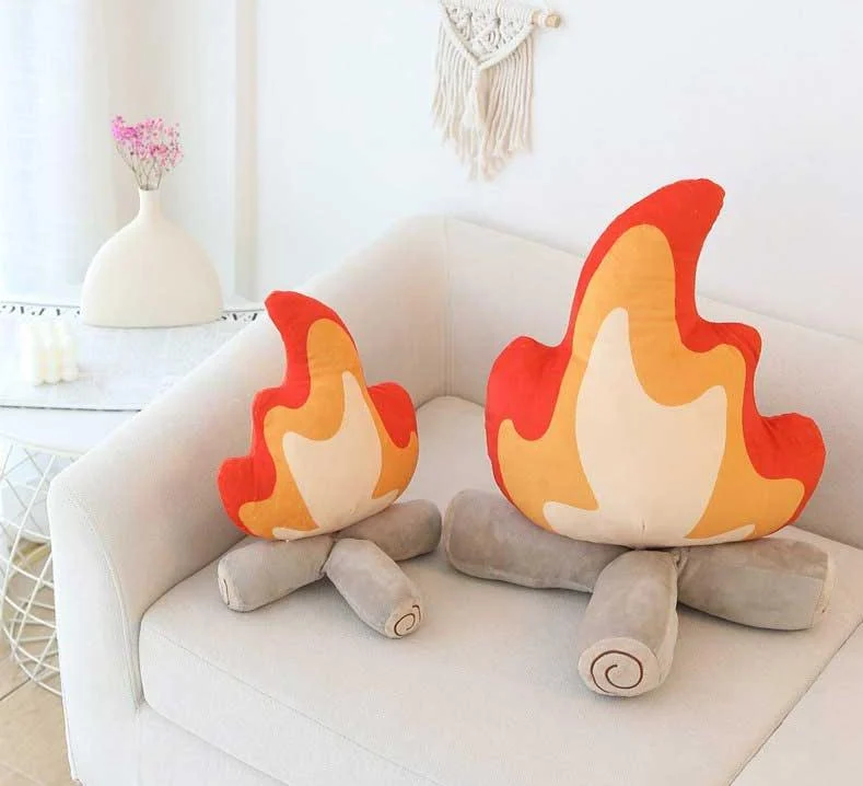 Decorative Plush Fire Pillows -