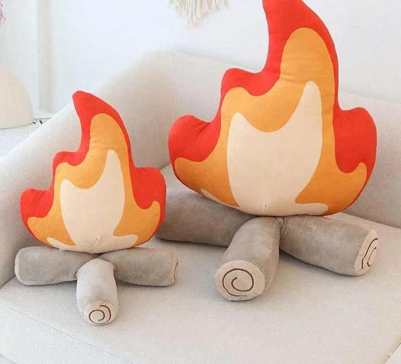 Decorative Plush Fire Pillows -