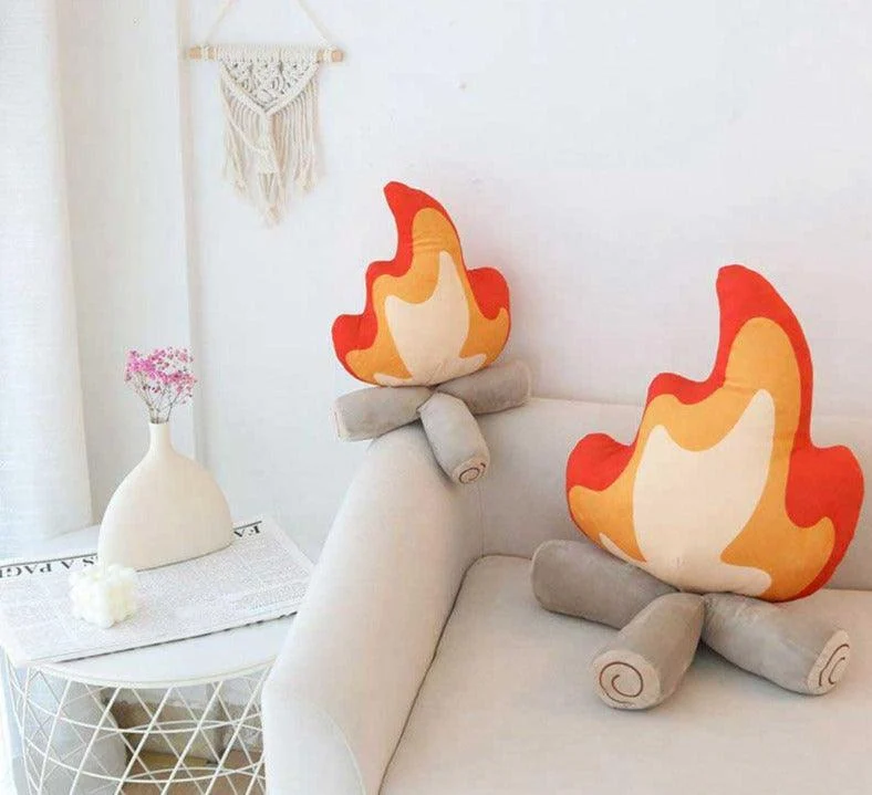 Decorative Plush Fire Pillows -