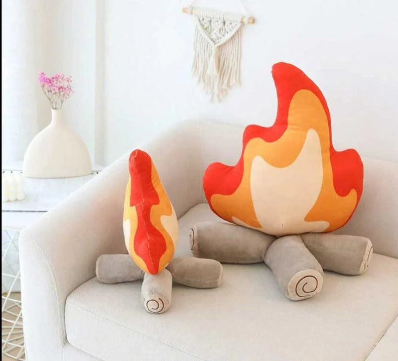 Decorative Plush Fire Pillows -