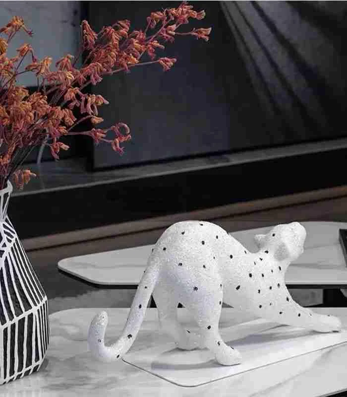 Decorative_Sculpture_Leopard_White_Resin_-_-_tag1_-4193053 Decorative Sculpture Leopard White Resin - - #tag1#