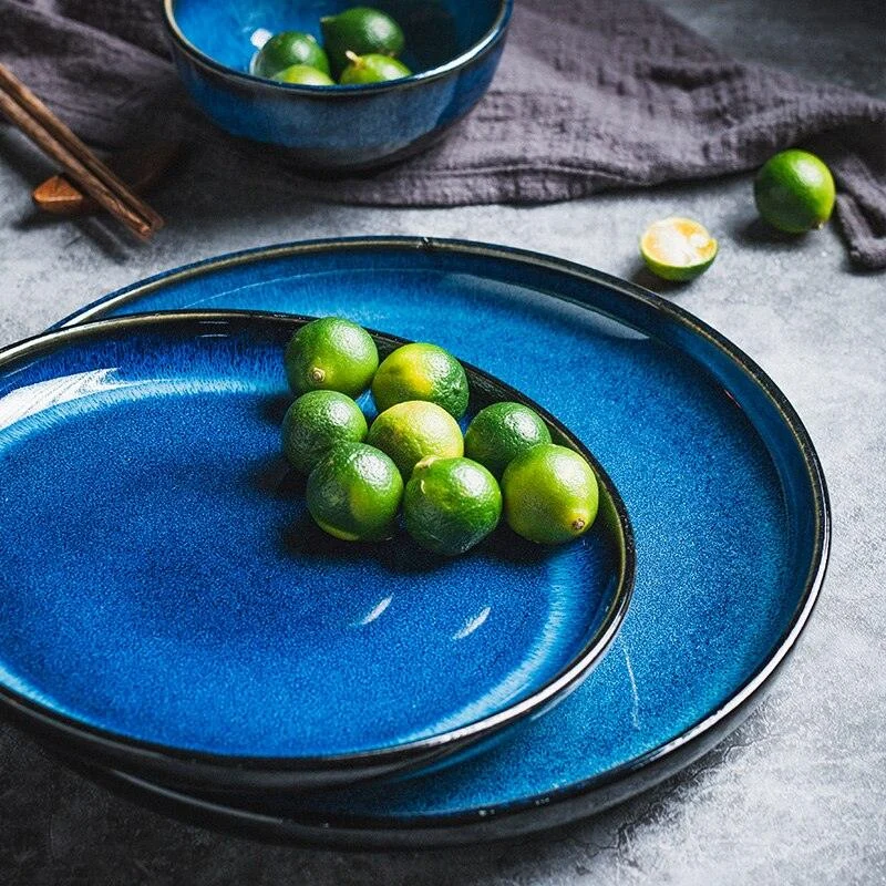Deep_Blue_Oceano_Dinner_Plates_-_-_tag1_-4193211 Deep Blue "Oceano" Dinner Plates - - #tag1#