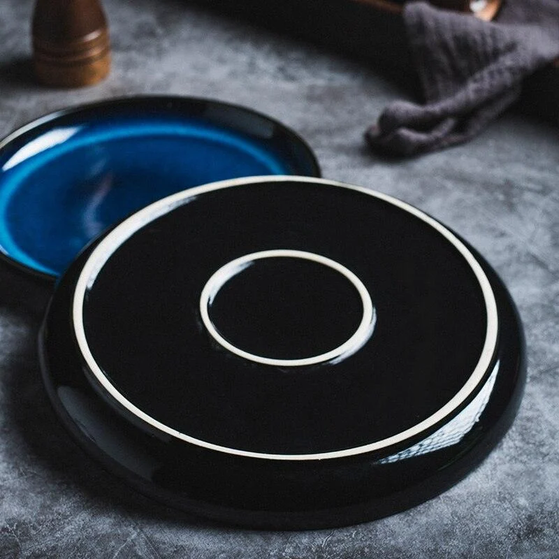 Deep_Blue_Oceano_Dinner_Plates_-_-_tag1_-4193213 Deep Blue "Oceano" Dinner Plates - - #tag1#
