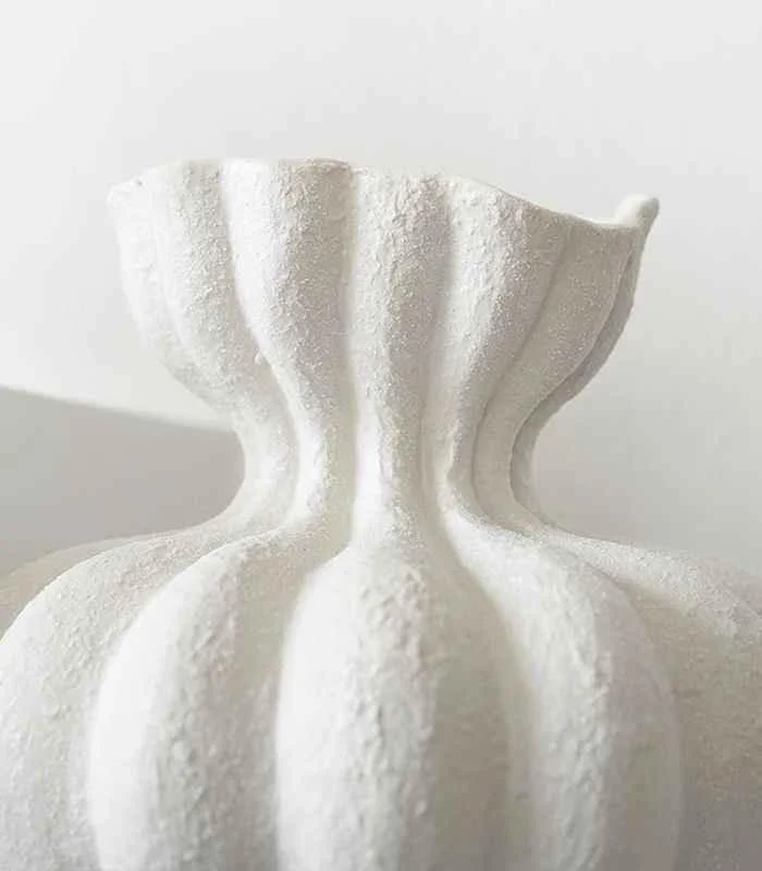 Delmara_Tabletop_Vase_Large_Textured_White_Ceramic_-_-_tag1_-4193421 Delmara Tabletop Vase Large Textured White Ceramic - - #tag1#