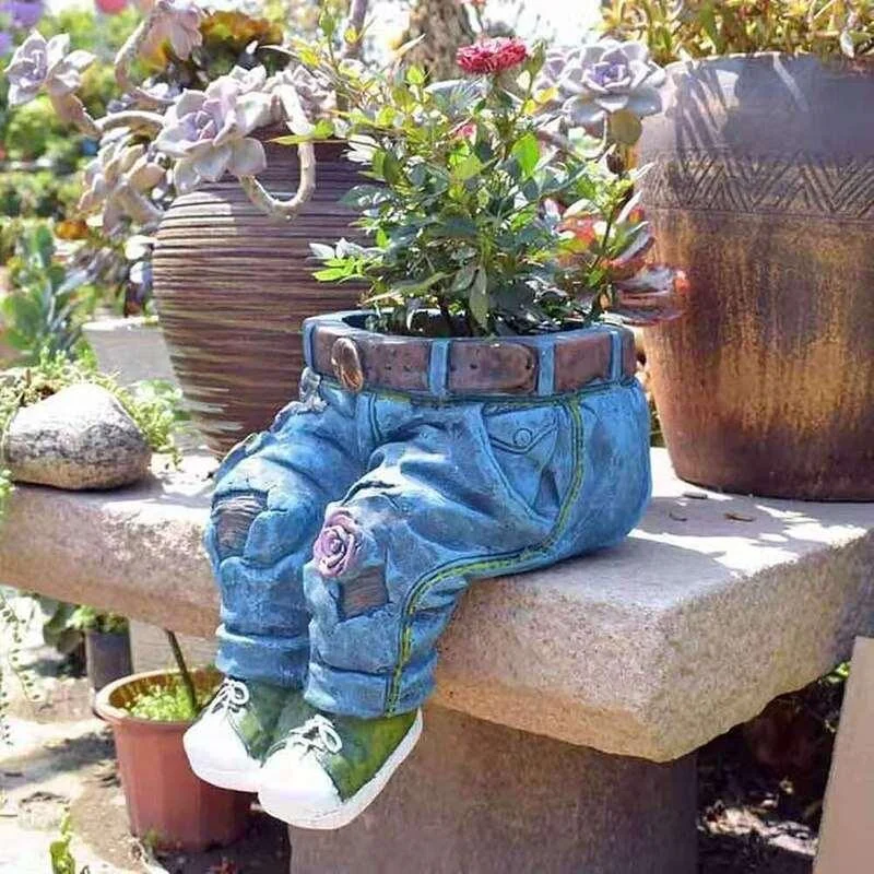 Denim_Pants_Flower_Pot_Decoration_-_-4178033 Denim Pants Flower Pot Decoration -