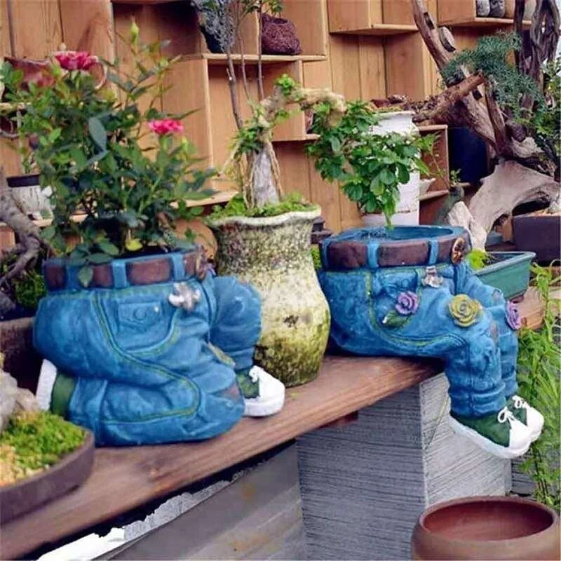 Denim_Pants_Flower_Pot_Decoration_-_-4178038 Denim Pants Flower Pot Decoration -