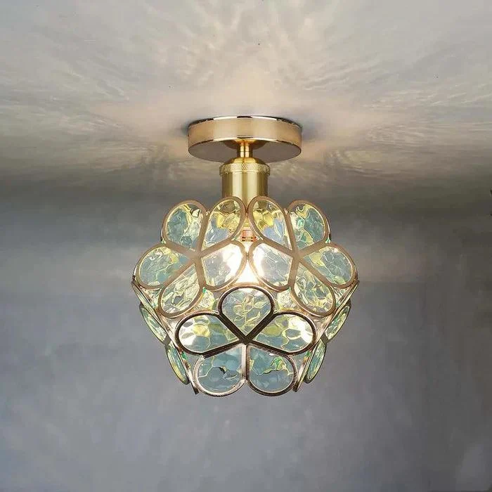 Design glass ceiling light in flower style - - #tag1#