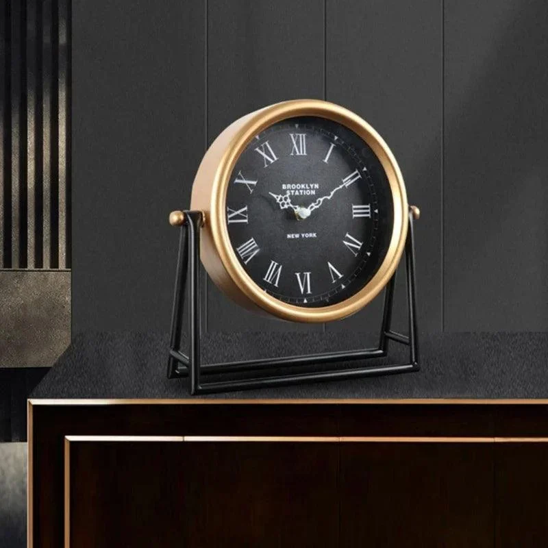 Desk_clock_-_Table_clock_-_Retro_design_-_Decoration_-_Metal_-_26.5x26.5x7cm_-_-_tag1_-4198714 Desk clock - Table clock - Retro design - Decoration - Metal - 26.5x26.5x7cm - - #tag1#