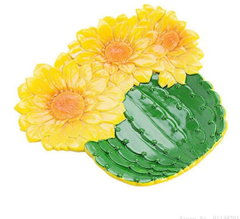 Dessert_Cactus_Sunflowers_Plates_-_-4178298 Dessert Cactus Sunflowers Plates -
