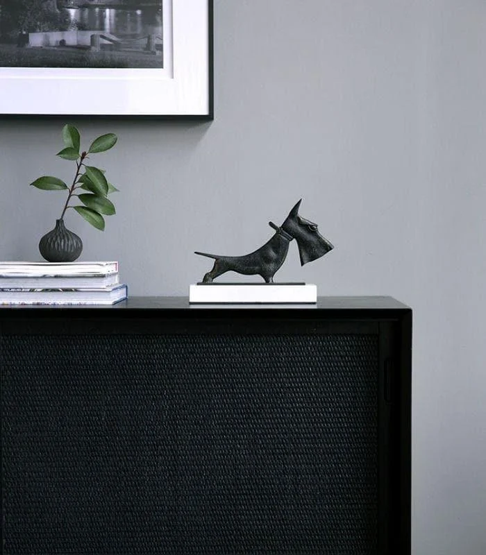 Dog_Sculpture_on_Marble_Stand_27cm_-_-_tag1_-4195355 Dog Sculpture on Marble Stand 27cm - - #tag1#