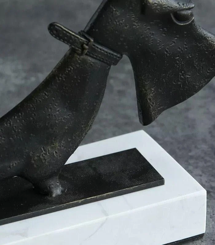 Dog_Sculpture_on_Marble_Stand_27cm_-_-_tag1_-4195362 Dog Sculpture on Marble Stand 27cm - - #tag1#