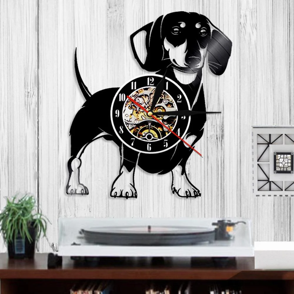Dog Vinyl LP Record Clock 3D Clock Dog Lover Gift -  - #tag1#