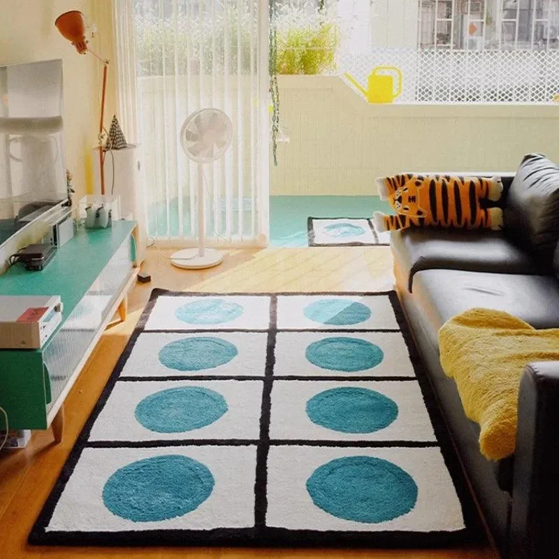 Dot Minimalistic Pattern Area Carpet Rug -