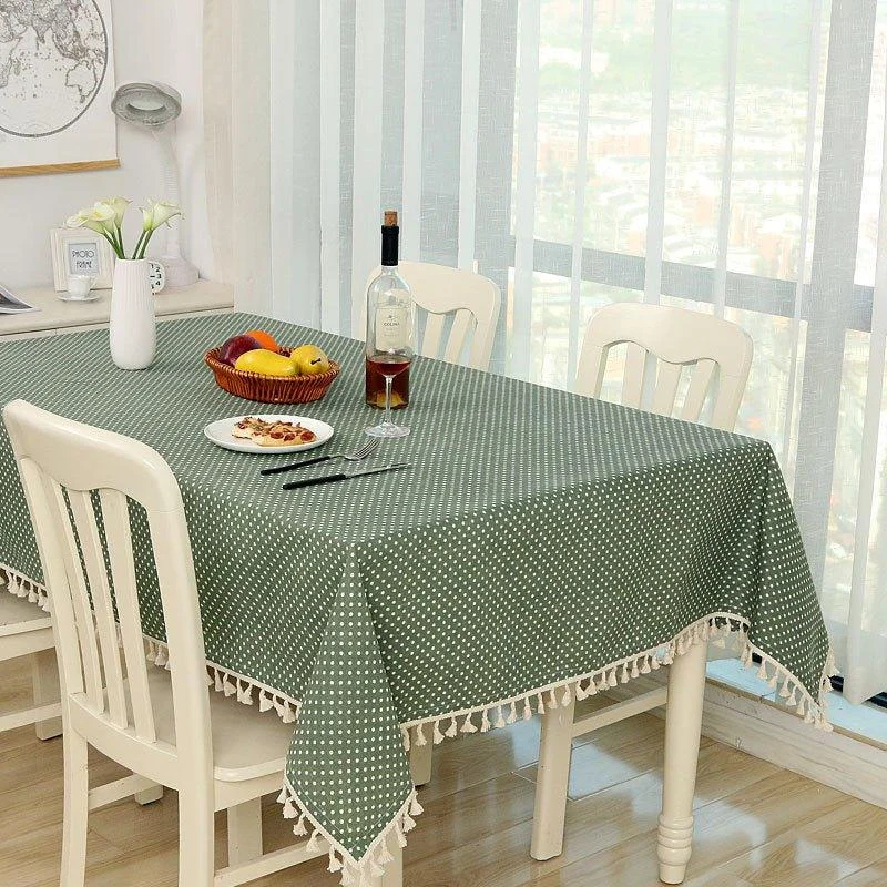 Dot_Plaid_Linen_Tablecloth_with_Tassels_-_-4179915 Dot Plaid Linen Tablecloth with Tassels -