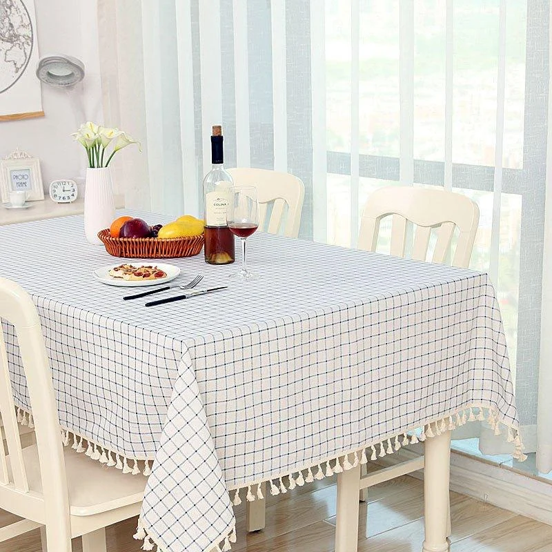 Dot_Plaid_Linen_Tablecloth_with_Tassels_-_-4179933 Dot Plaid Linen Tablecloth with Tassels -