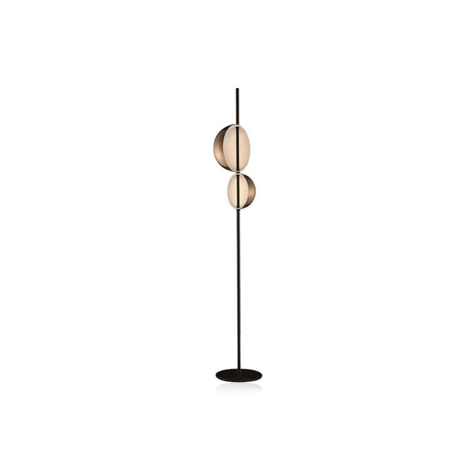 Double Dome Head Upright Floor Lamp -