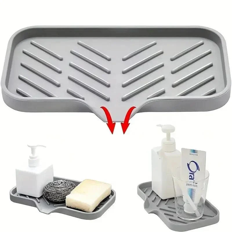 Drainer for sink - FlexiTray - With soap and sponge storage - Kitchen organizer -  - #tag1#