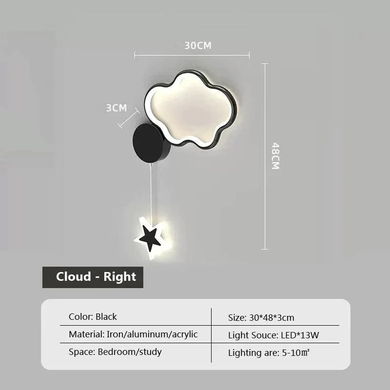 Dreamscape - Cloud Star Moon wall light -