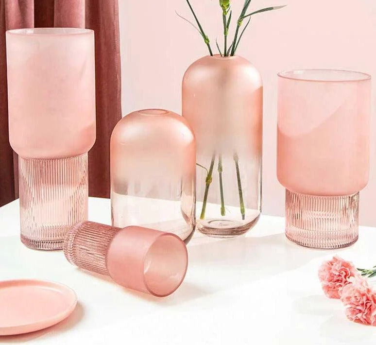 Dreamy_Aesthetic_Pink_Frosted_Glass_Vase_-_-4180406 Dreamy Aesthetic Pink Frosted Glass Vase -