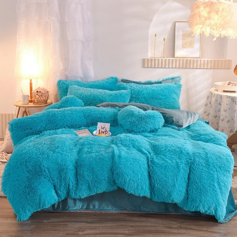 Dreamy_Winter_Mink_Fleece_Bedsheet_Set_-_-_tag1_-4204580 Dreamy Winter Mink Fleece Bedsheet Set - - #tag1#