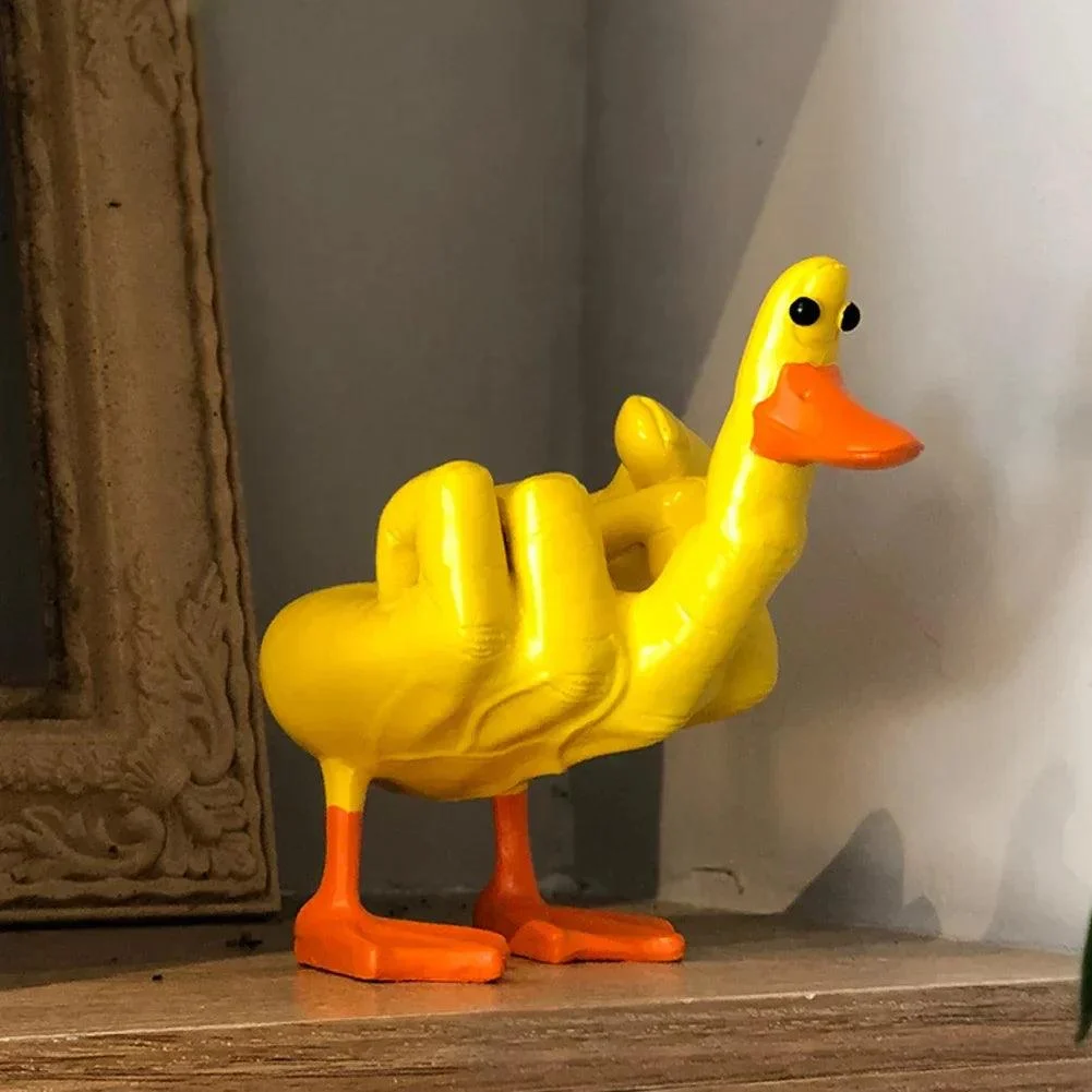 Duck_Figurine_-_Funny_-_Middle_Finger_-_Resin_Artwork_-_-_tag1_-4205376 Duck Figurine - Funny - Middle Finger - Resin Artwork - - #tag1#