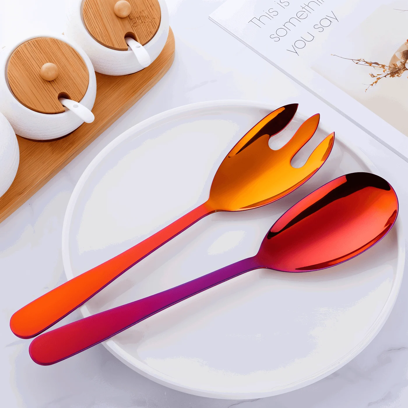 Duo-Serving_Cutlery_-_Premium_2-piece._Stainless_Steel_Salad_Fork_Spoon_Set_-_Cutlery_-_-_tag1_-4197082 Duo-Serving Cutlery - Premium 2-piece. Stainless Steel Salad Fork & Spoon Set - Cutlery - - #tag1#