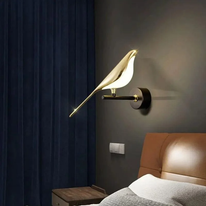 Ecmhgouden Zilveren Touch Schakelaar Vogel Led Wandlampen Wandlamp 360 Draaibare Indoor Led Wandlampen Voor Slaapkamer Gang B366fcf4 6827 482e 885d 3482c6fd49cb