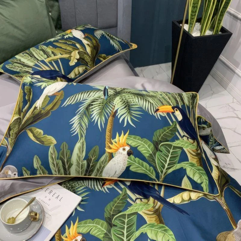 EXOTICGARDENEGYPTIANCOTTONBEDDINGSET4 Exoticgardenegyptiancottonbeddingset4