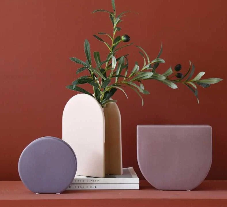 Earthy_Geometric_Pink_Ceramic_Vase_-_-4180756 Earthy Geometric Pink Ceramic Vase -
