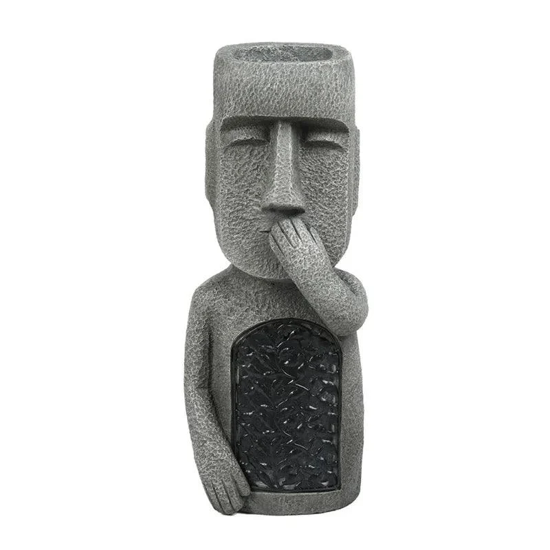 Easter_Island_Statue_Flower_Pot_-_LED_Lighting_-_For_Outdoors_-_Garden_Decoration_-_-_tag1_-4207324 Easter Island Statue Flower Pot - LED Lighting - For Outdoors - Garden Decoration - - #tag1#