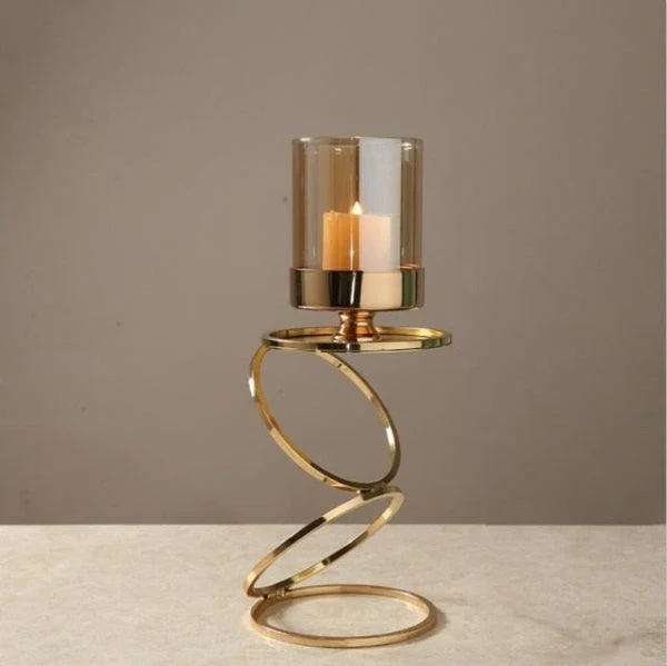 Elegant Gold Candle Holder -