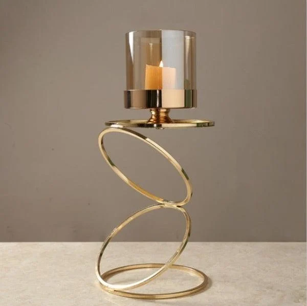 Elegant Gold Candle Holder -
