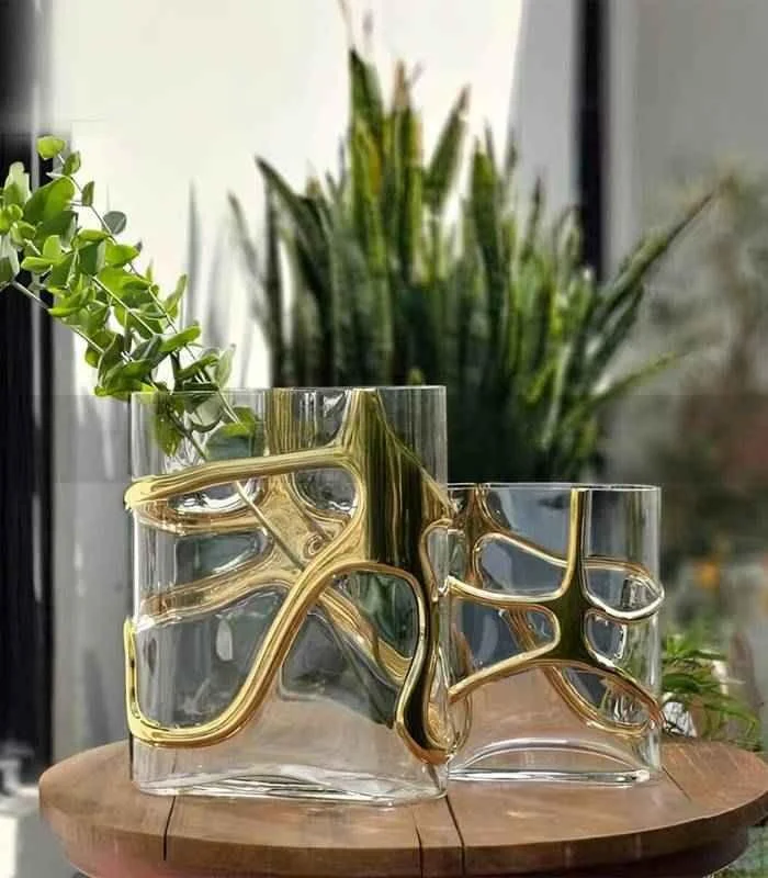 Elegant_Gold_Stem_Glass_Vase_-_-_tag1_-4199598 Elegant Gold Stem Glass Vase - - #tag1#