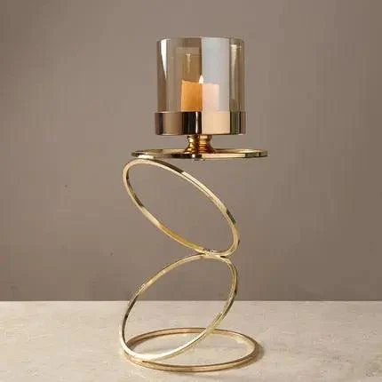 Elegant Metal Candle Holders -