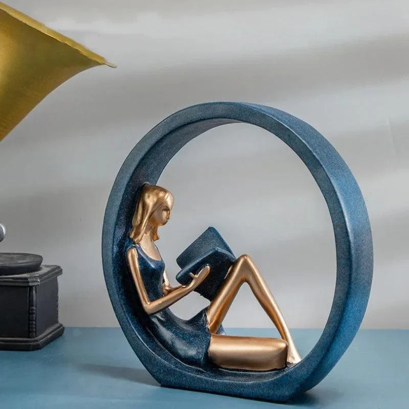 Elegant Women Reading Sculpture - - #tag1#