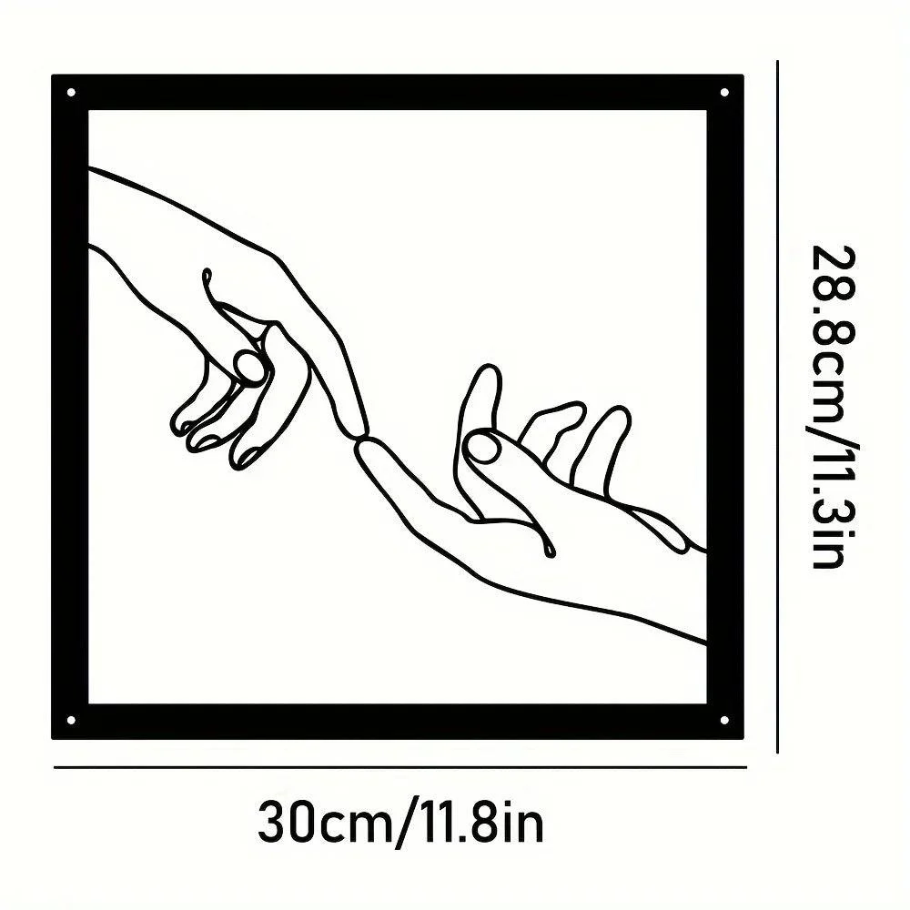 Embrace Hands Metal Wall Art - - #tag1#