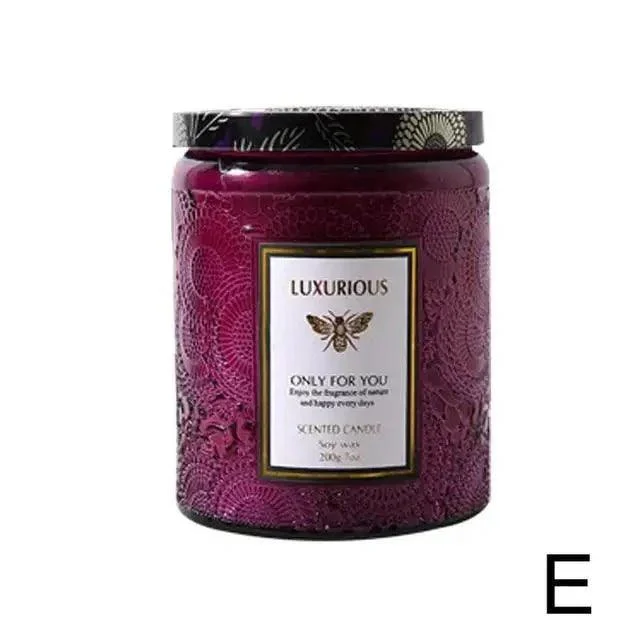 Essential Oil Fragrant Scented Candle Jar - - #tag1#