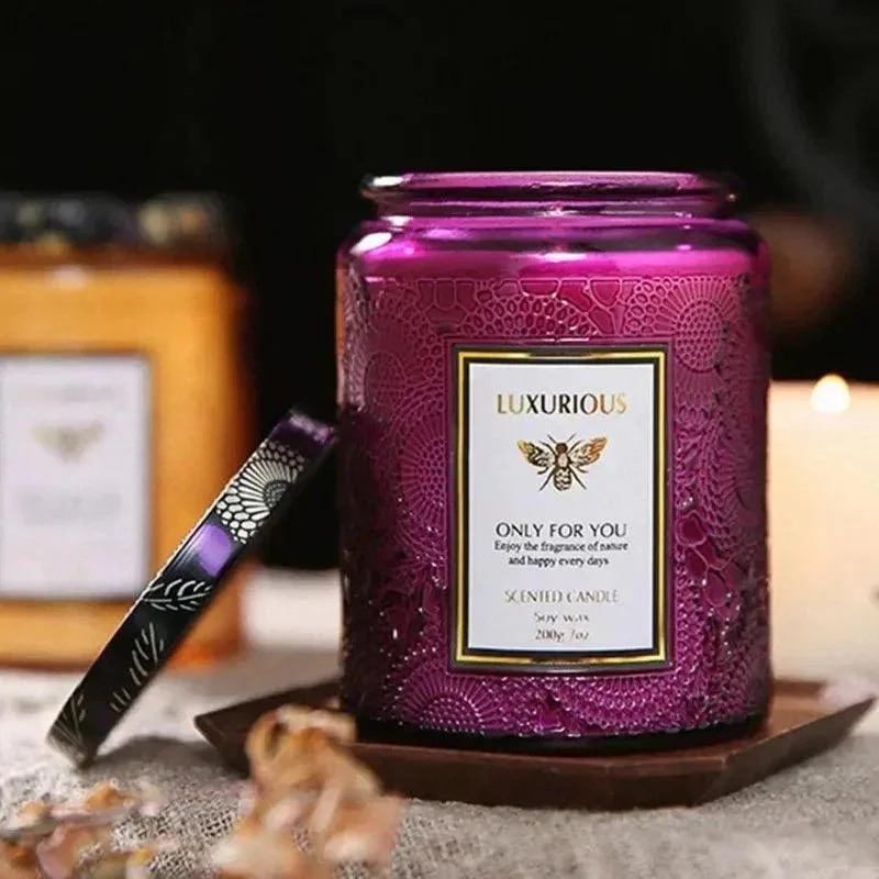 Essential Oil Fragrant Scented Candle Jar -  - #tag1#