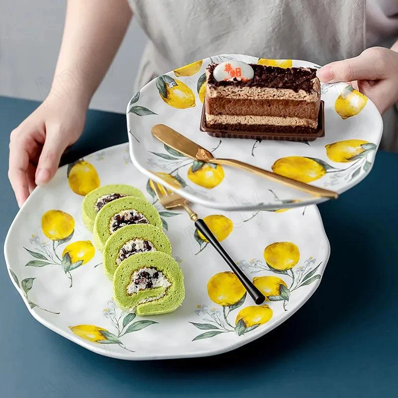 European-Ceramic-Plate-Creative-Rural-Style-Breakfast-Bread-Plate-Hand-Drawn-Lemon-Desktop-Fruit-Salad-Plates_97dbd378-f67e-4338-9928-a9fd5d4541f6 ZestVista - European ceramic plate lemon - ISTANBULLU LTD